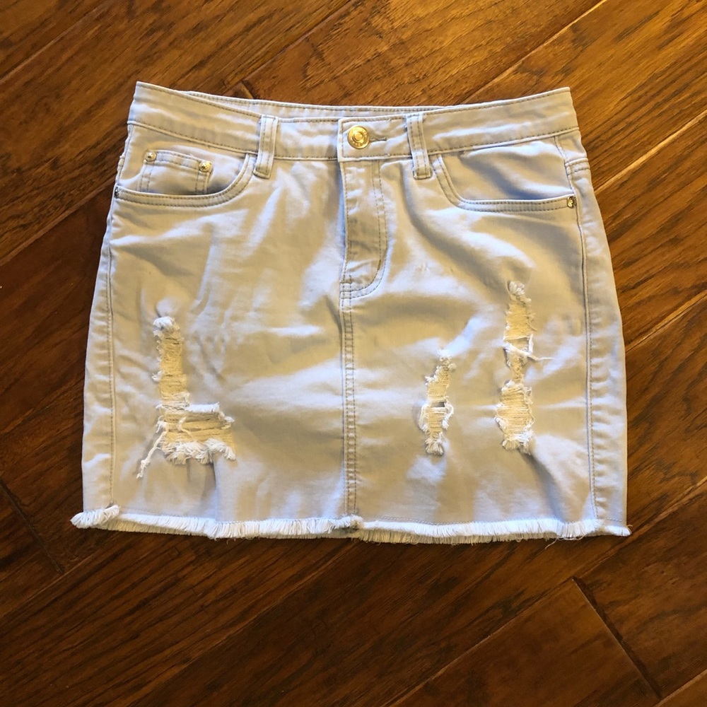 High Waisted Denim Jean Skirt